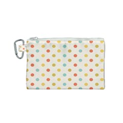 Polka Dots Dot Spots Canvas Cosmetic Bag (small) by Vaneshart