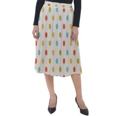 Polka Dots Dot Spots Classic Velour Midi Skirt  by Vaneshart