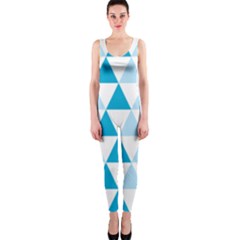 Abstract Modern Background Blue One Piece Catsuit