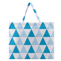 Abstract Modern Background Blue Zipper Large Tote Bag by Vaneshart