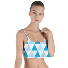 Abstract Modern Background Blue Layered Top Bikini Top  by Vaneshart