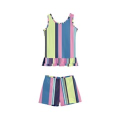 Stripes Colorful Wallpaper Seamless Kids  Boyleg Swimsuit