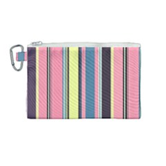 Stripes Colorful Wallpaper Seamless Canvas Cosmetic Bag (medium) by Vaneshart