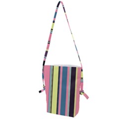 Stripes Colorful Wallpaper Seamless Folding Shoulder Bag by Vaneshart