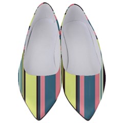 Stripes Colorful Wallpaper Seamless Women s Low Heels by Vaneshart