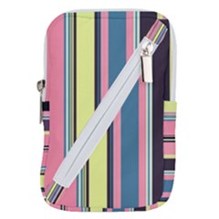 Stripes Colorful Wallpaper Seamless Belt Pouch Bag (large)