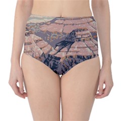 Vintage Travel Poster Grand Canyon Classic High-waist Bikini Bottoms by Vaneshart