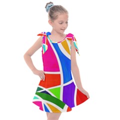 Abstract Background Kids  Tie Up Tunic Dress by Vaneshart