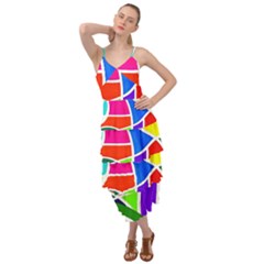 Abstract Background Layered Bottom Dress