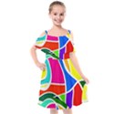 Abstract Background Kids  Cut Out Shoulders Chiffon Dress View1