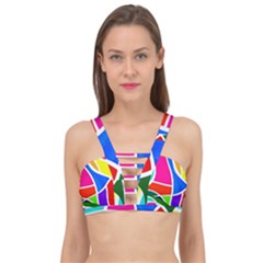 Abstract Background Cage Up Bikini Top