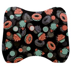 Seamless Sweets Background Velour Head Support Cushion by Vaneshart