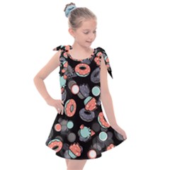 Seamless Sweets Background Kids  Tie Up Tunic Dress by Vaneshart