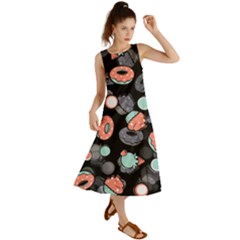 Seamless Sweets Background Summer Maxi Dress