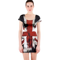 British Flag Short Sleeve Bodycon Dress by Vaneshart