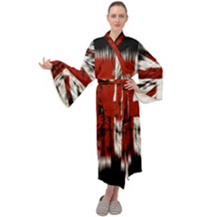 British Flag Maxi Velour Kimono