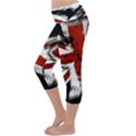 British Flag Lightweight Velour Capri Yoga Leggings View2