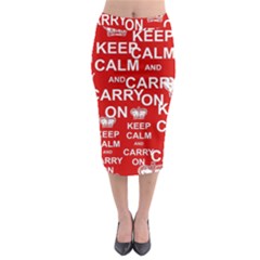 Keep Calm And Carry On Midi Pencil Skirt by Vaneshart