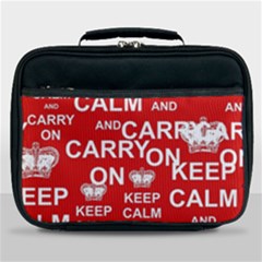 Keep Calm And Carry On Lunch Bag by Vaneshart