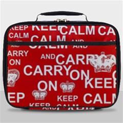 Keep Calm And Carry On Full Print Lunch Bag by Vaneshart