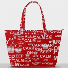 Keep Calm And Carry On Back Pocket Shoulder Bag 