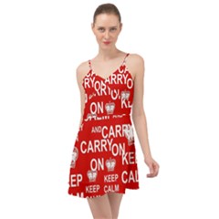 Keep Calm And Carry On Summer Time Chiffon Dress