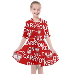 Keep Calm And Carry On Kids  All Frills Chiffon Dress