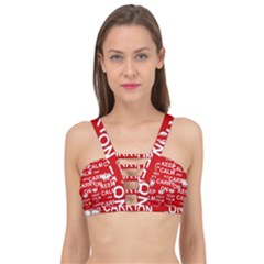 Keep Calm And Carry On Cage Up Bikini Top