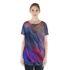 Abstract Paint Painting Watercolor Skirt Hem Sports Top by Vaneshart