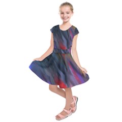 Abstract Paint Painting Watercolor Kids  Short Sleeve Dress