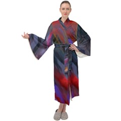 Abstract Paint Painting Watercolor Maxi Velour Kimono by Vaneshart