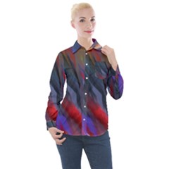 Abstract Paint Painting Watercolor Women s Long Sleeve Pocket Shirt