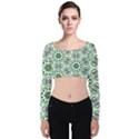 Background Texture Dots Pattern Velvet Long Sleeve Crop Top View1