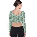 Background Texture Dots Pattern Velvet Long Sleeve Crop Top View2