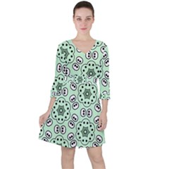 Background Texture Dots Pattern Ruffle Dress by Vaneshart