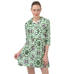 Background Texture Dots Pattern Mini Skater Shirt Dress