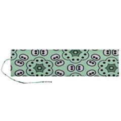 Background Texture Dots Pattern Roll Up Canvas Pencil Holder (l)