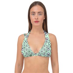 Background Texture Dots Pattern Double Strap Halter Bikini Top