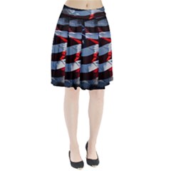 Grunge American Flag Pleated Skirt by Vaneshart