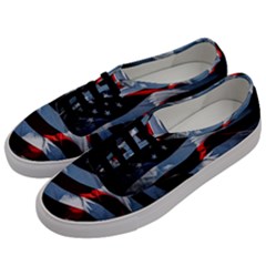 Grunge American Flag Men s Classic Low Top Sneakers by Vaneshart