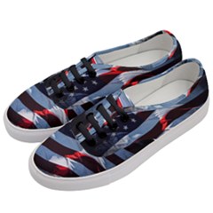 Grunge American Flag Women s Classic Low Top Sneakers by Vaneshart