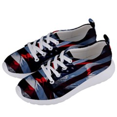 Grunge American Flag Women s Lightweight Sports Shoes by Vaneshart