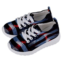 Grunge American Flag Kids  Lightweight Sports Shoes by Vaneshart