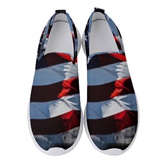 Grunge American Flag Women s Slip On Sneakers by Vaneshart