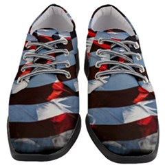 Grunge American Flag Women Heeled Oxford Shoes by Vaneshart