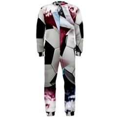 Soccer Ball With Great Britain Flag Onepiece Jumpsuit (men)  by Vaneshart