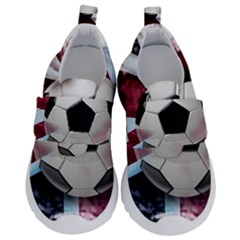 Soccer Ball With Great Britain Flag Kids  Velcro No Lace Shoes by Vaneshart