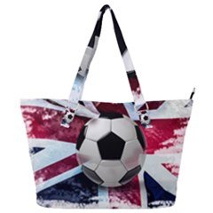 Soccer Ball With Great Britain Flag Full Print Shoulder Bag by Vaneshart