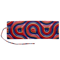 Pattern Curve Design Roll Up Canvas Pencil Holder (m)