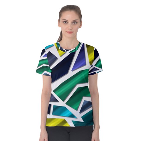 Mosaic Shapes Women s Cotton Tee by Vaneshart